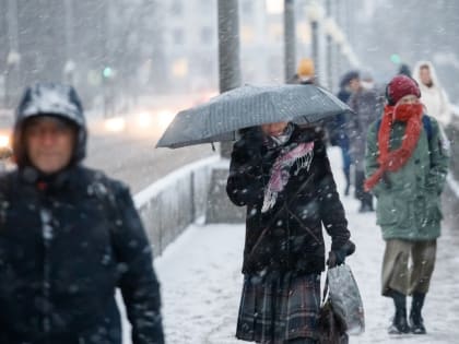 Атлантический циклон несёт в Псковскую область сильный шквалистый ветер и снег с дождём