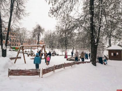 Масленичная деревня появилась в центре Пскова