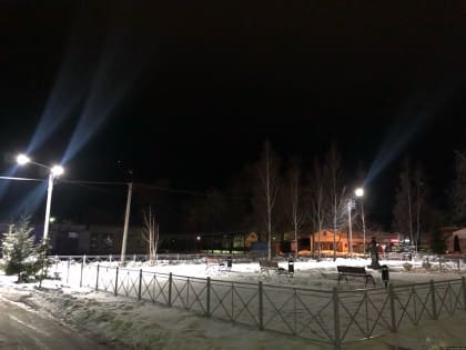 В Новоржеве установили новые светильники