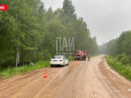 Два человека пострадали в результате опрокидывания автомобиля в кювет в Стругокрасненском районе