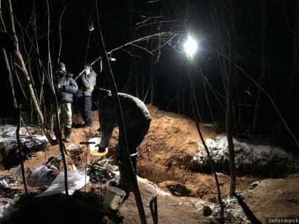 ВИДЕО В Себеже поисковики обнаружили останки пяти советских бойцов