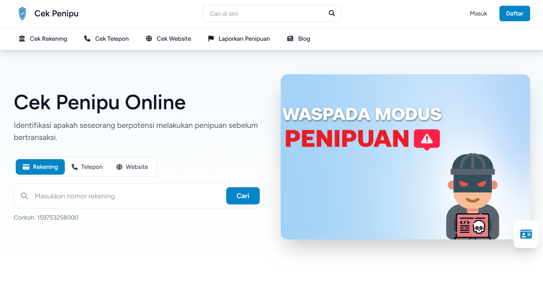 CekPenipu - Platform Verifikasi Keamanan Transaksi