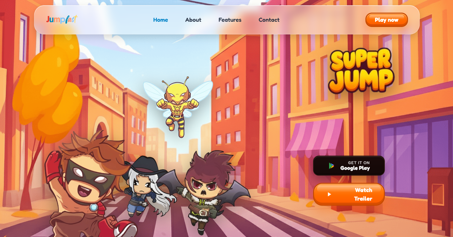 Super Jump - Landing Page Game Mobile