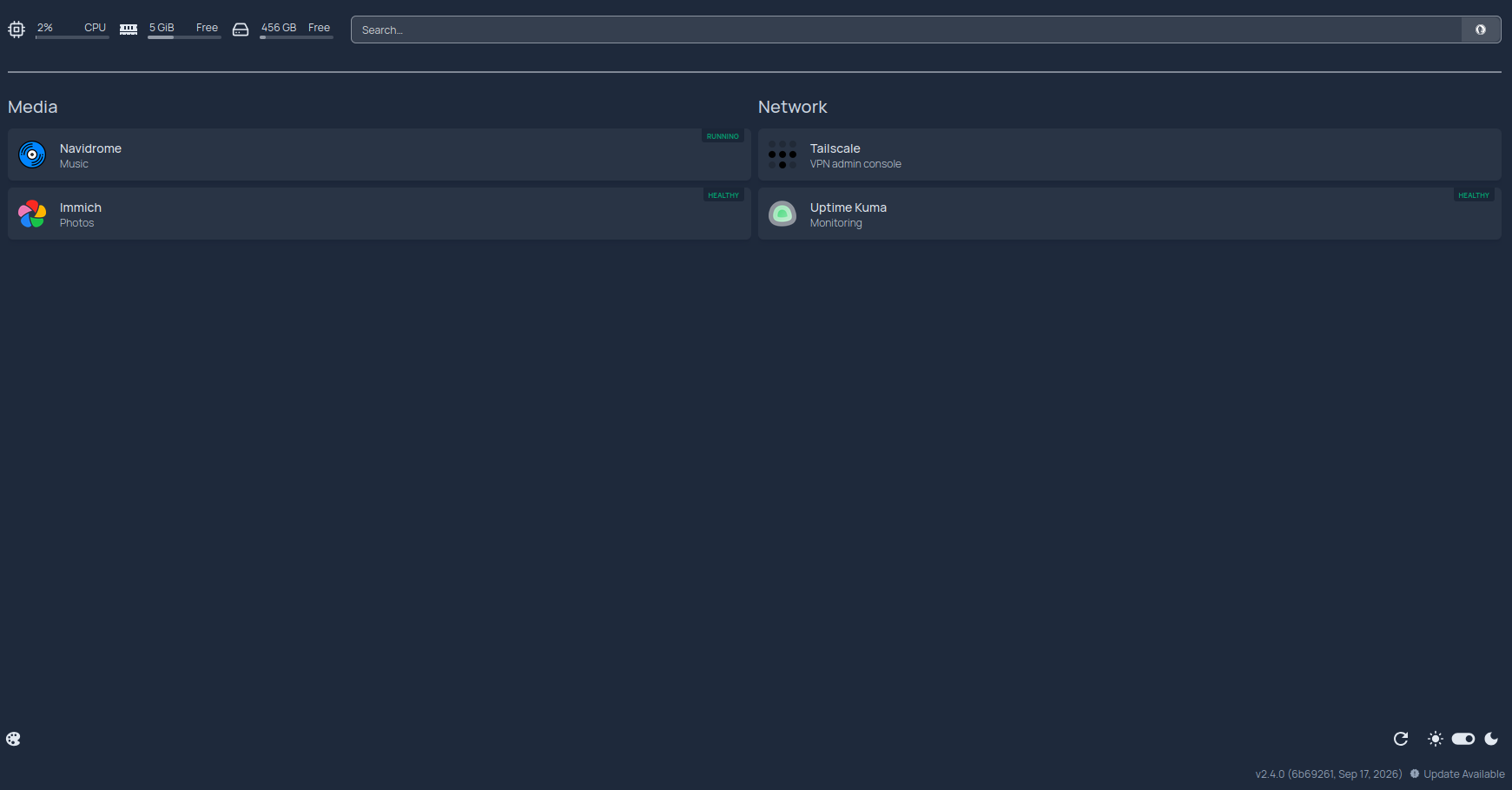 Image of Homepage app
