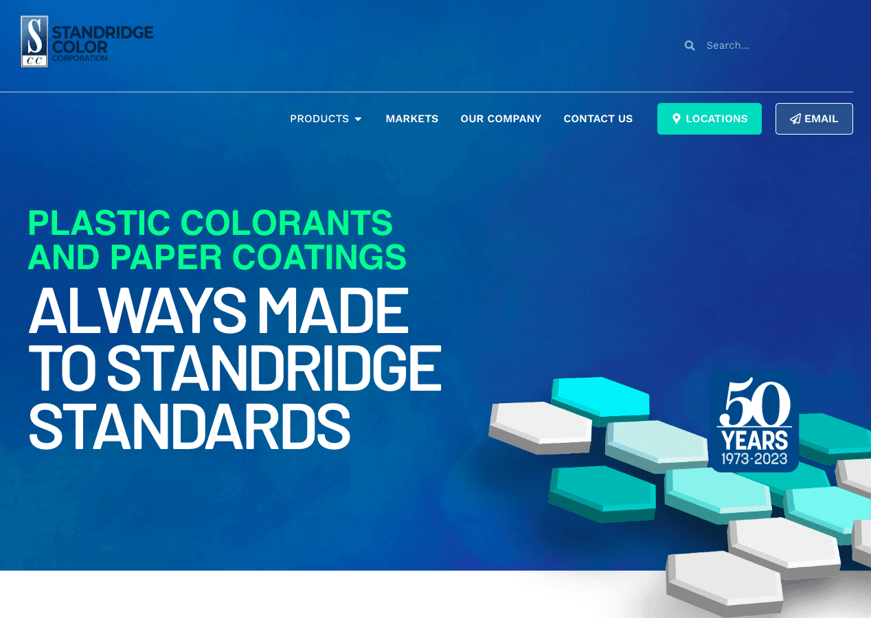 Standridge Color Site Screenshot