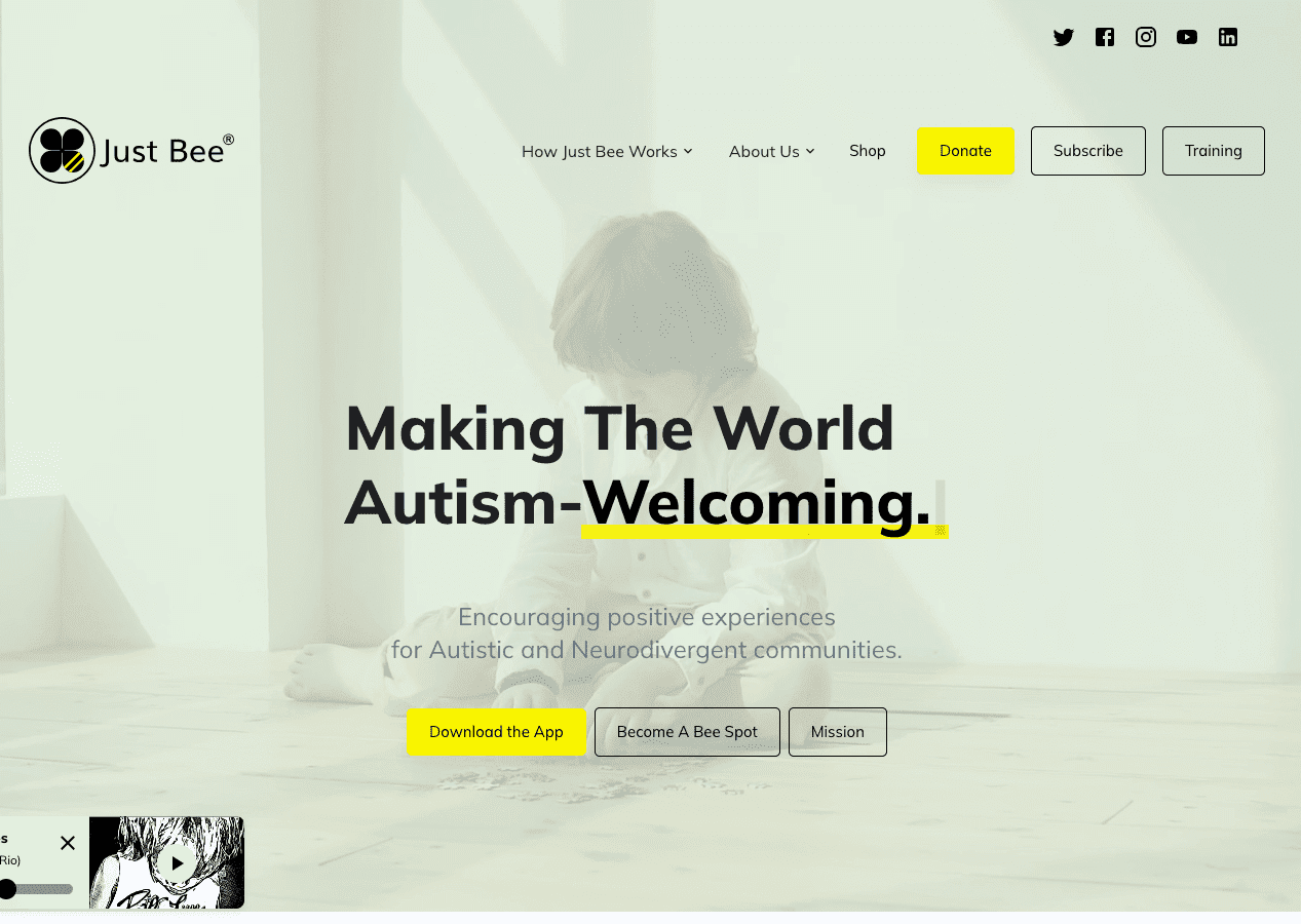 Just Bee Site Screenshot