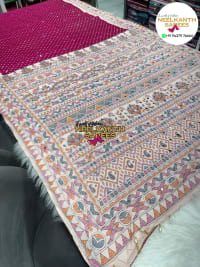 Batik + Bandhani Printed Saree view 2