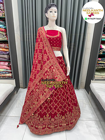 Pure Georgette Chiffon Meenakari Lehenga Choli