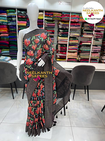 Flower Print Sarees