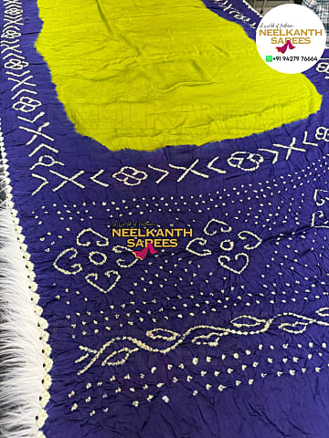 Designer 2D Plain Gaala Fancy Circum Bandhani Saree