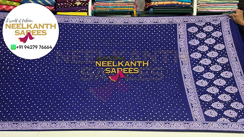 Elegant Bandhani Modal Saree | Buy Online at Neelkanth Sarees