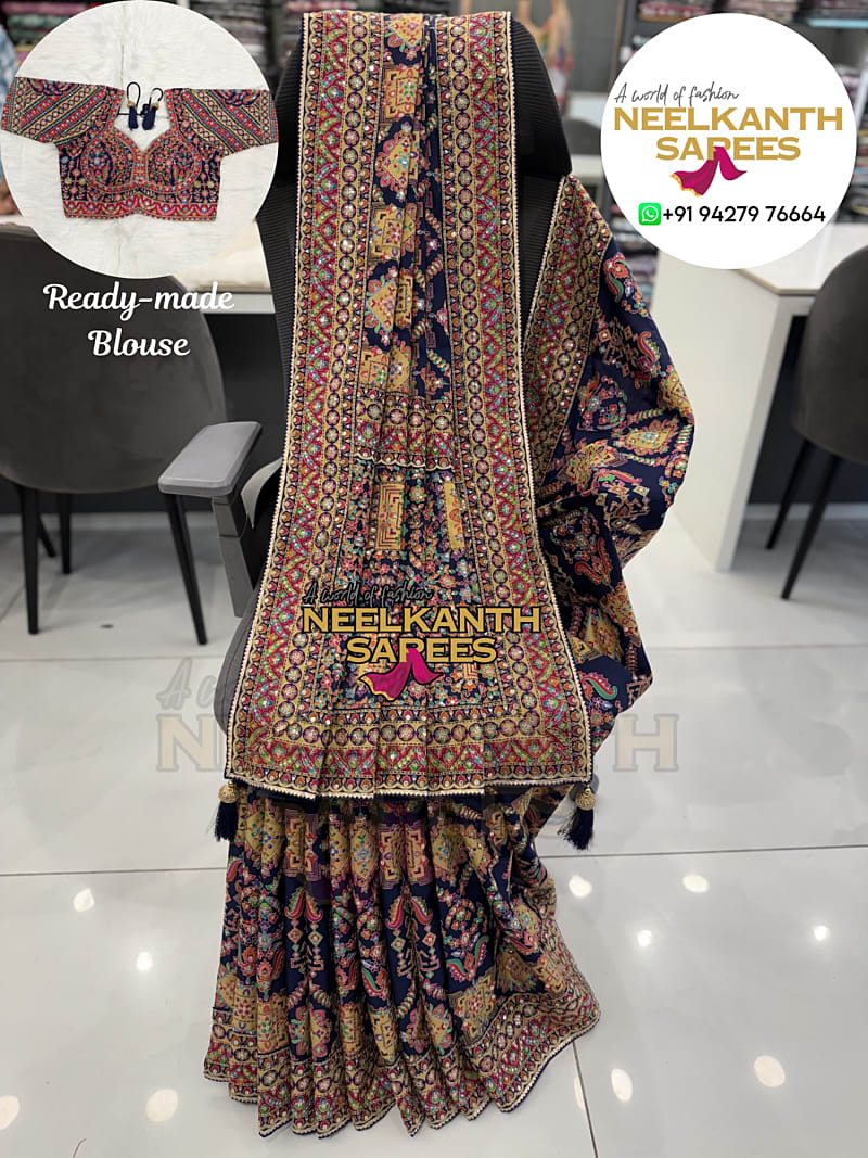 Elegant Designer Silk Saree | Buy Online at Neelkanth Sarees