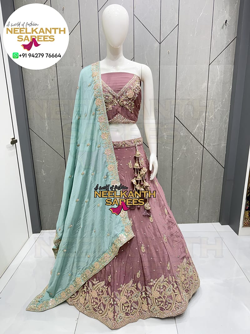 Embroidered Designer Lehenga | Buy Online at Neelkanth Sarees