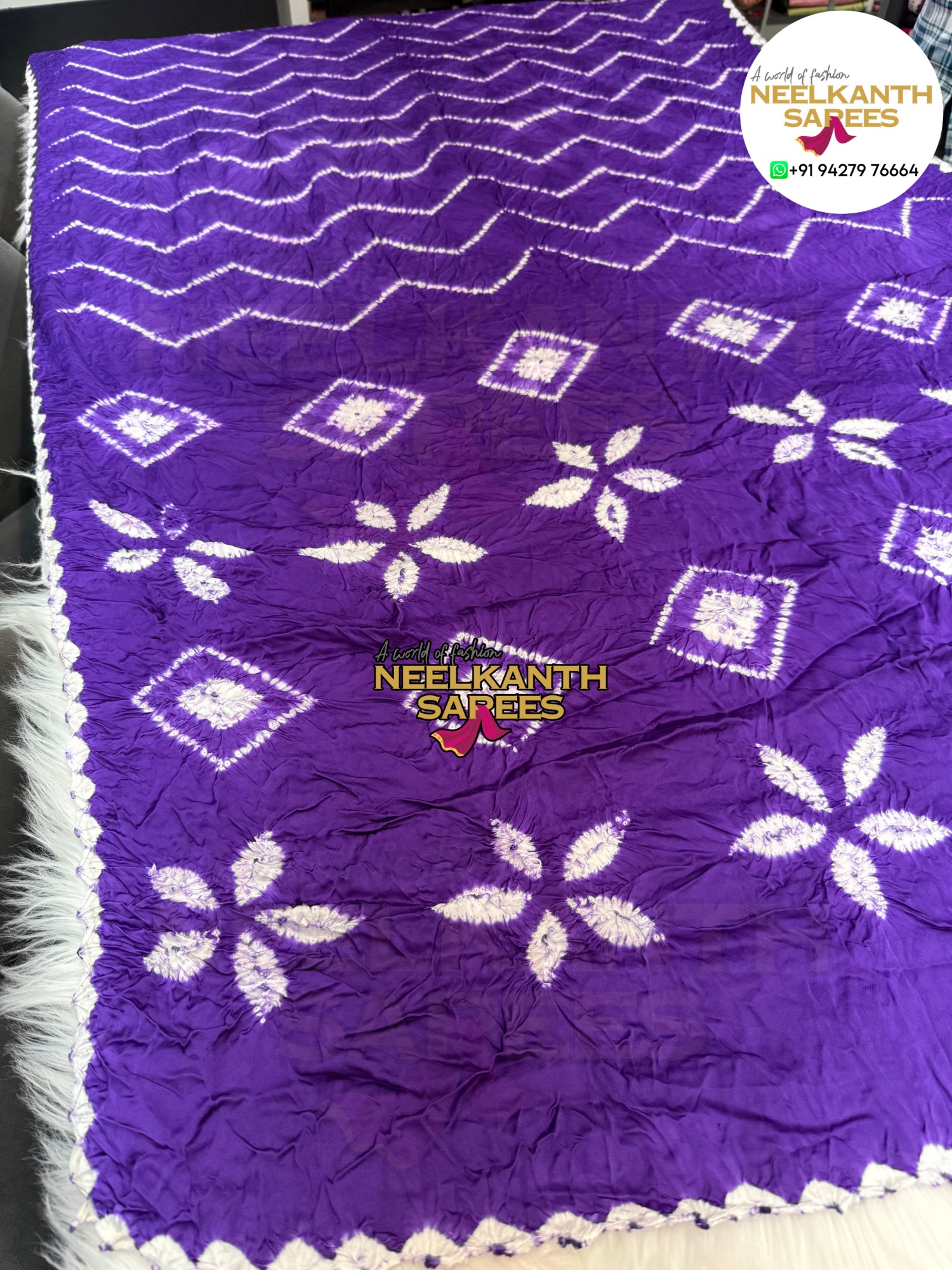 Premium Lehriya Shibori Soft Modal Silk Saree