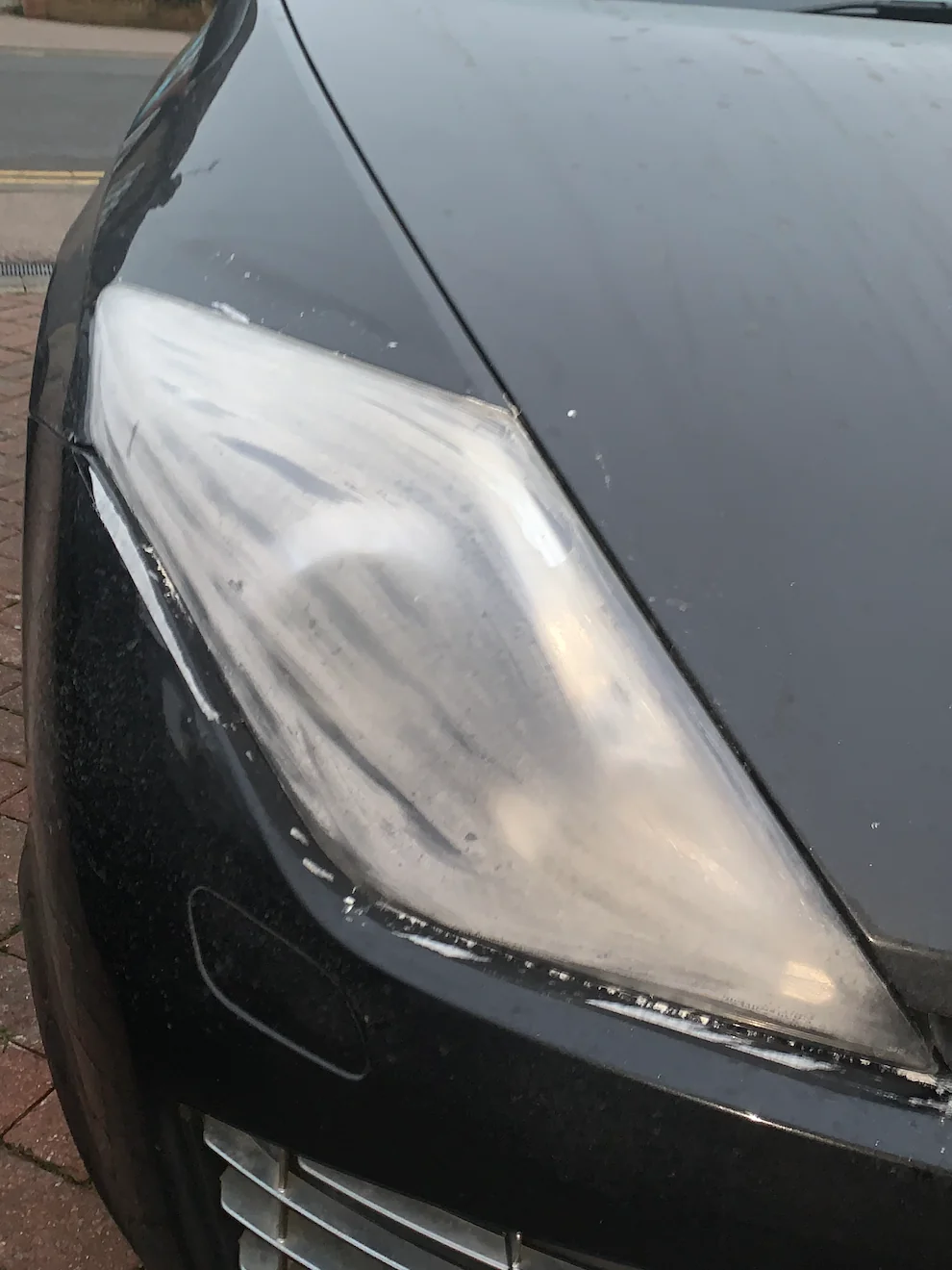 DIY Headlight Restoration Failure Example 1