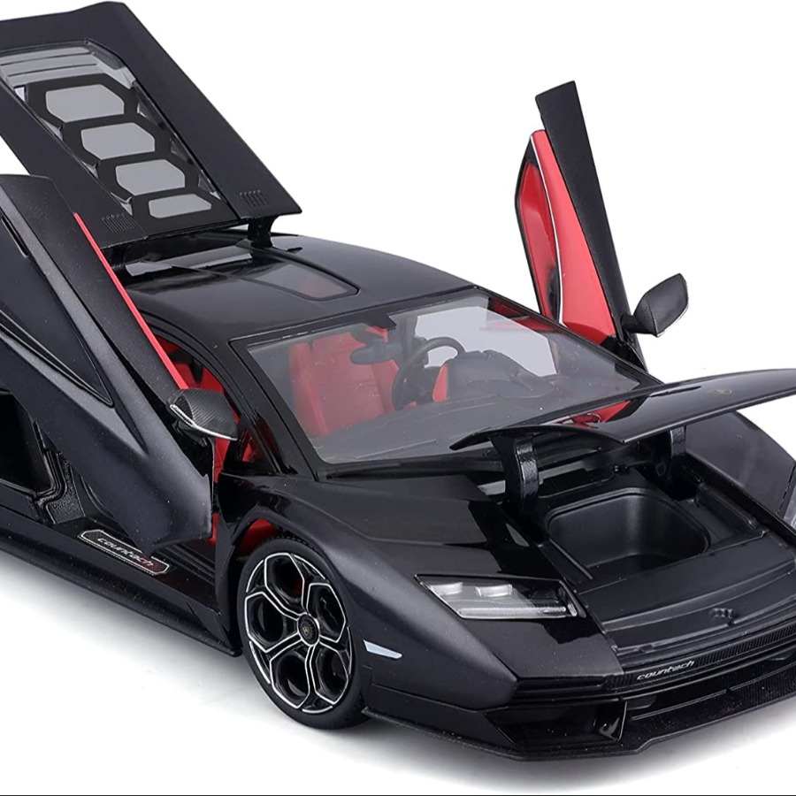 Lamborghini Countach Black Scale Model Compatible