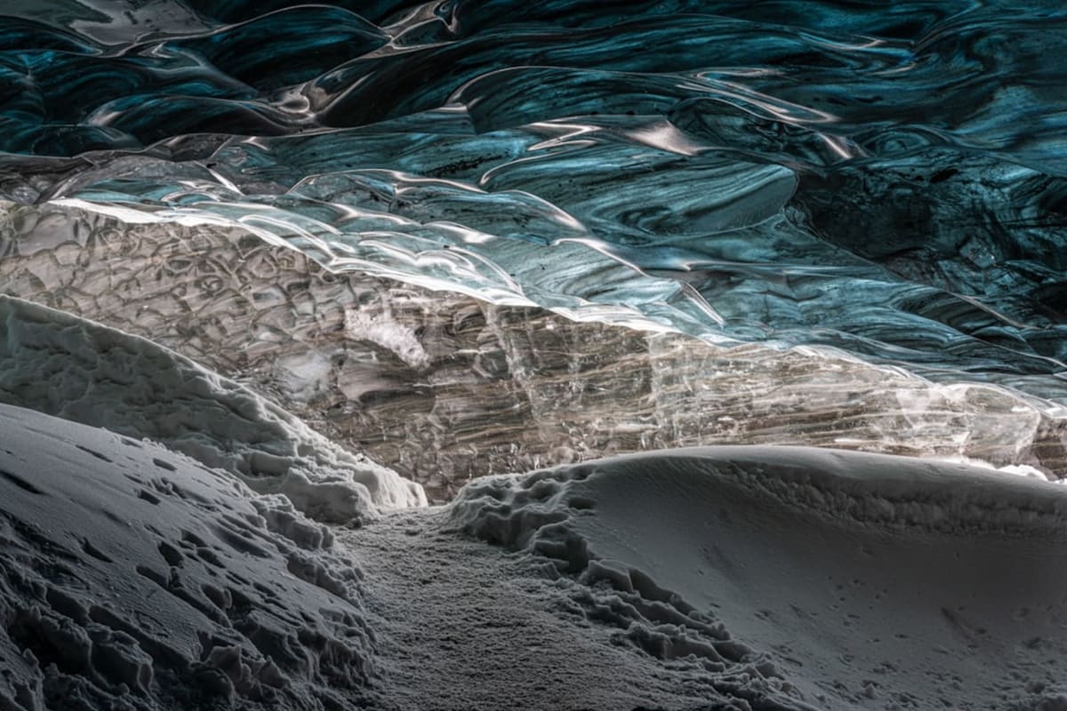 See a glacial cave