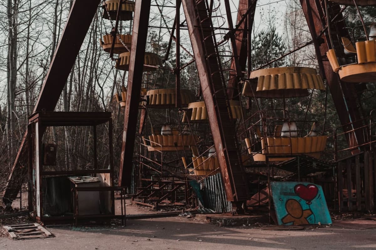 Explore an abandoned theme park