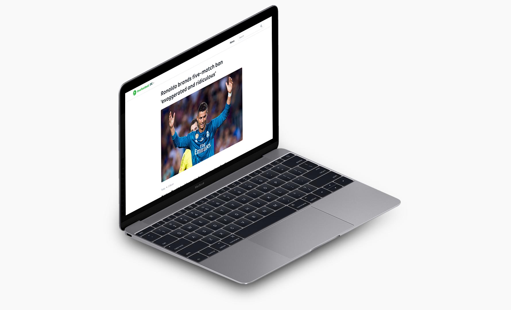 Laptop showing an article view.