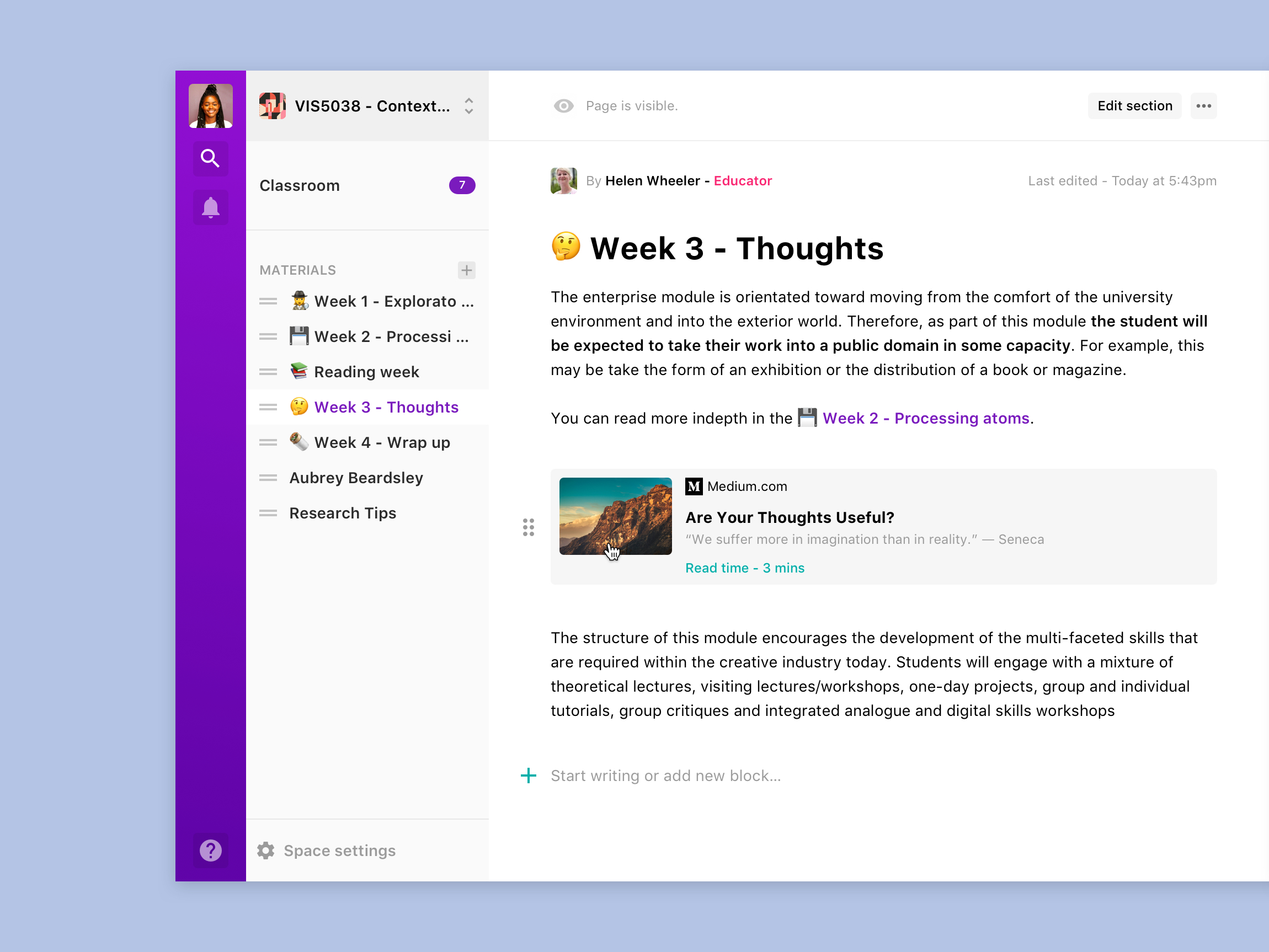 The outcome post accessibility and UI improvements.