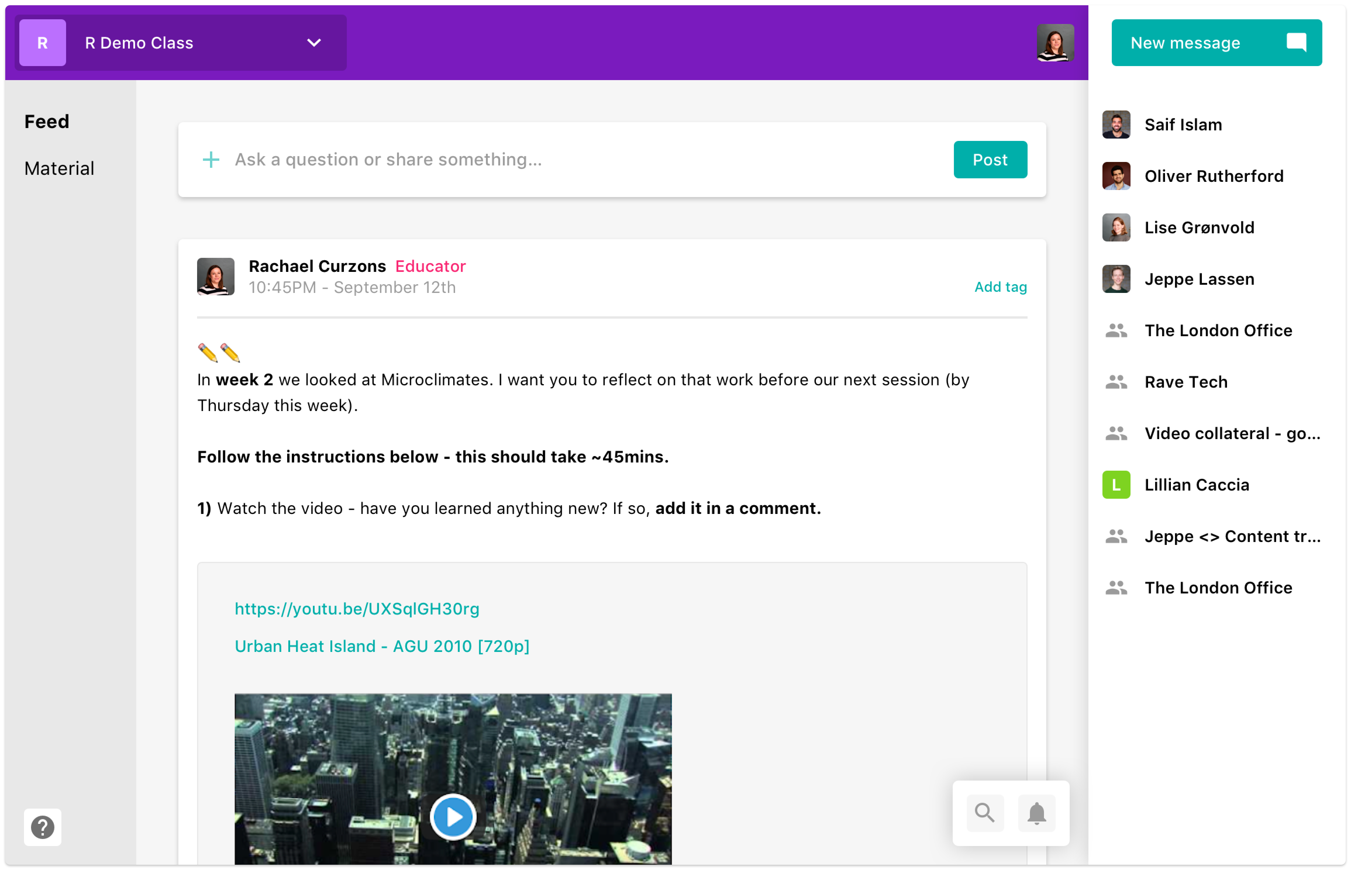 The initial app which educators found confusing
