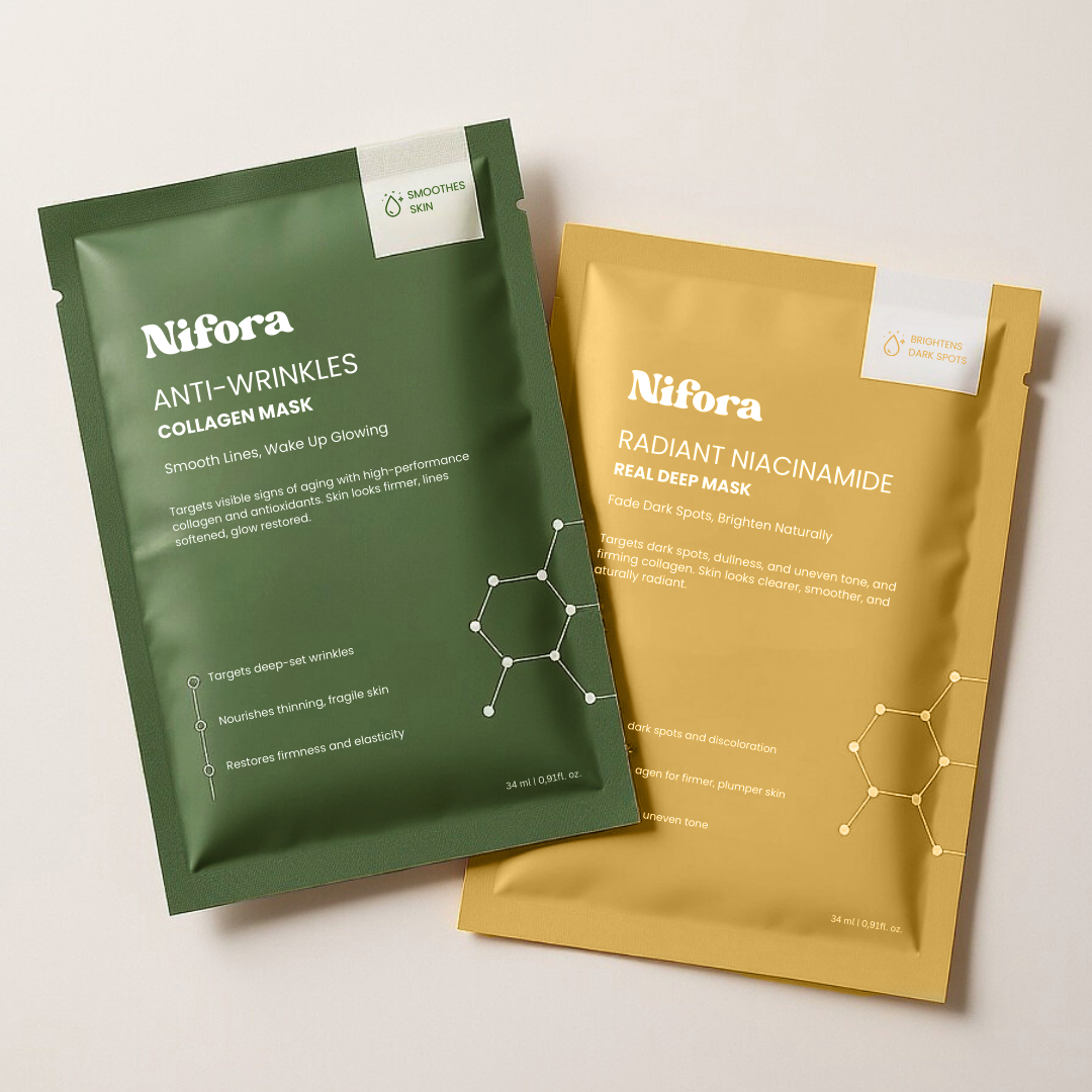 Anti-Wrinkle Mask & Niacinamide Mask Bundle | 8 Masks | Nifora
