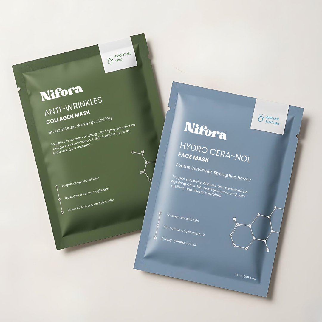 Hydrating Face Mask & Anti Wrinkle Face Mask Bundle | Nifora