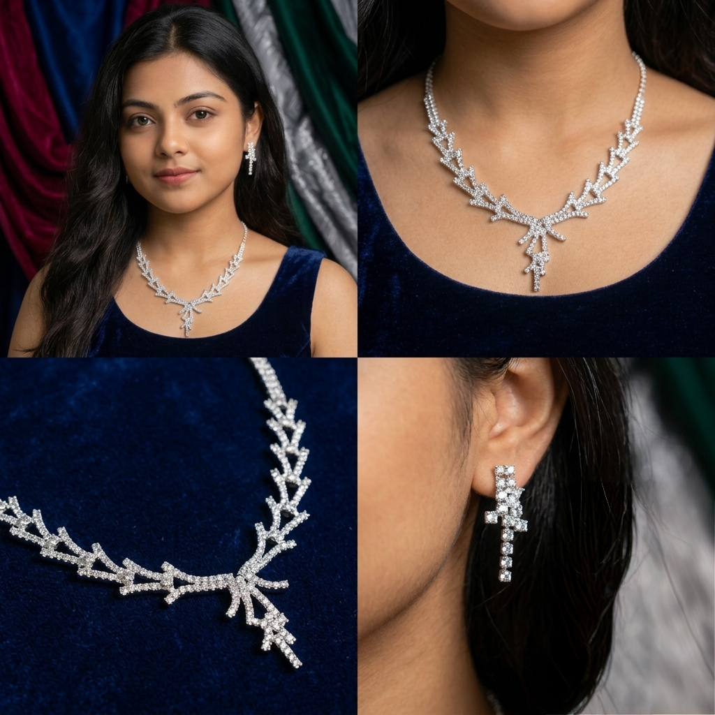 Premium Cubic Zirconia Diamond Necklace view 2