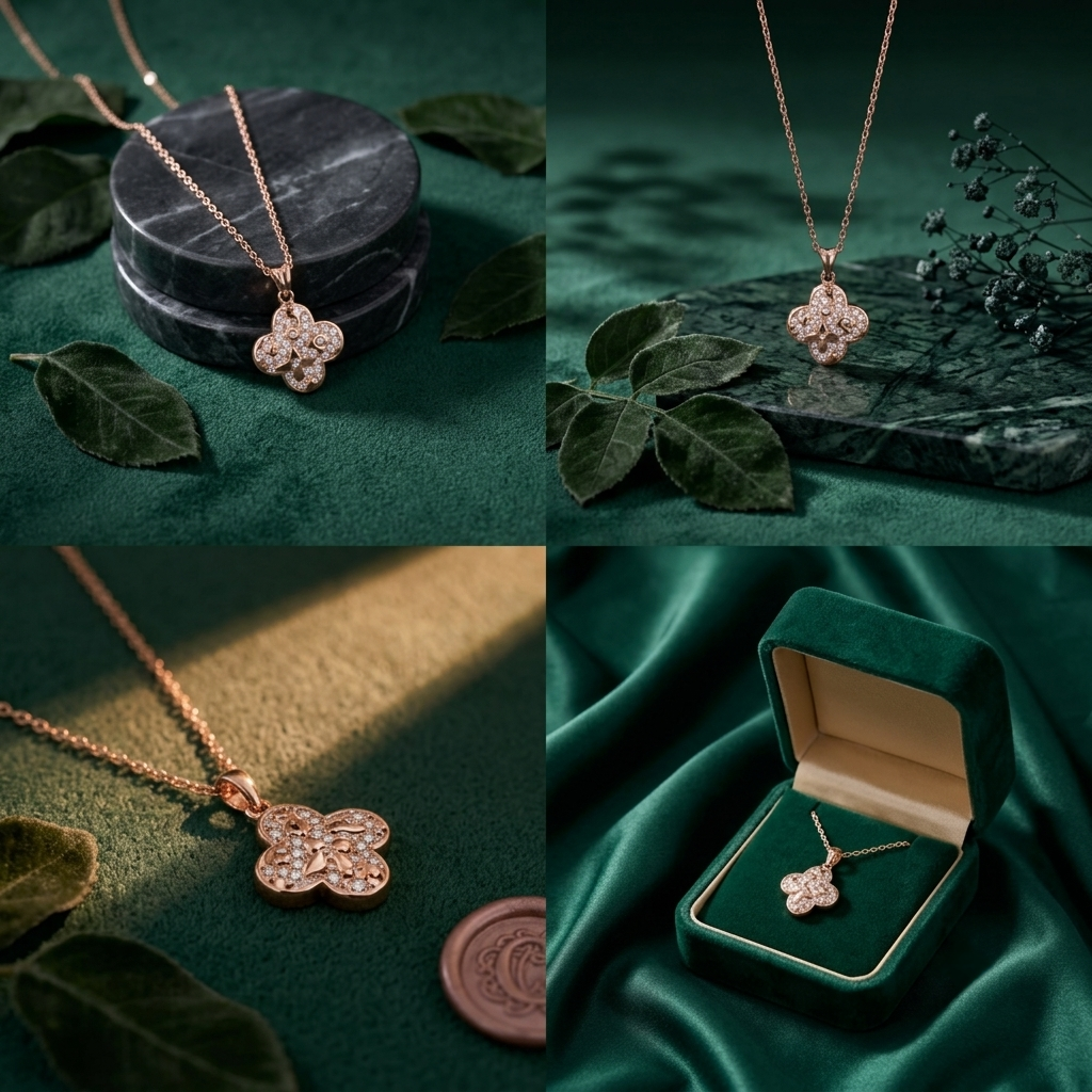 Four-leaf Clover Crystal Pendant view 2