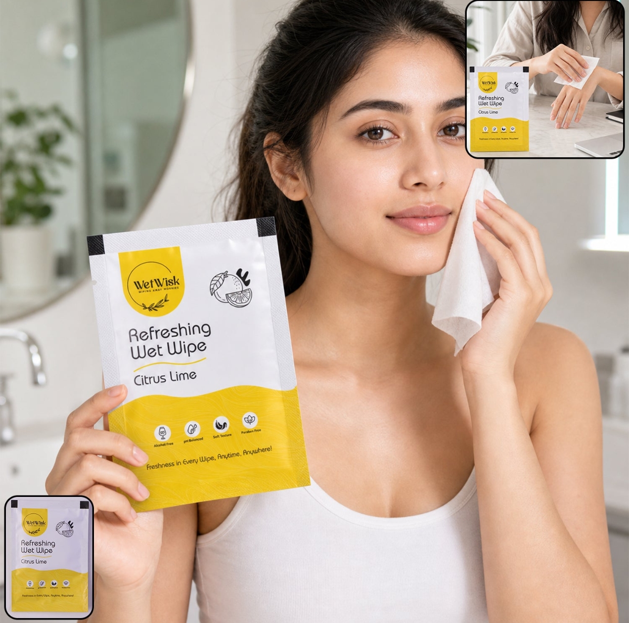 Wet Wipes -Citrus Lime cleaning set (10 piece)