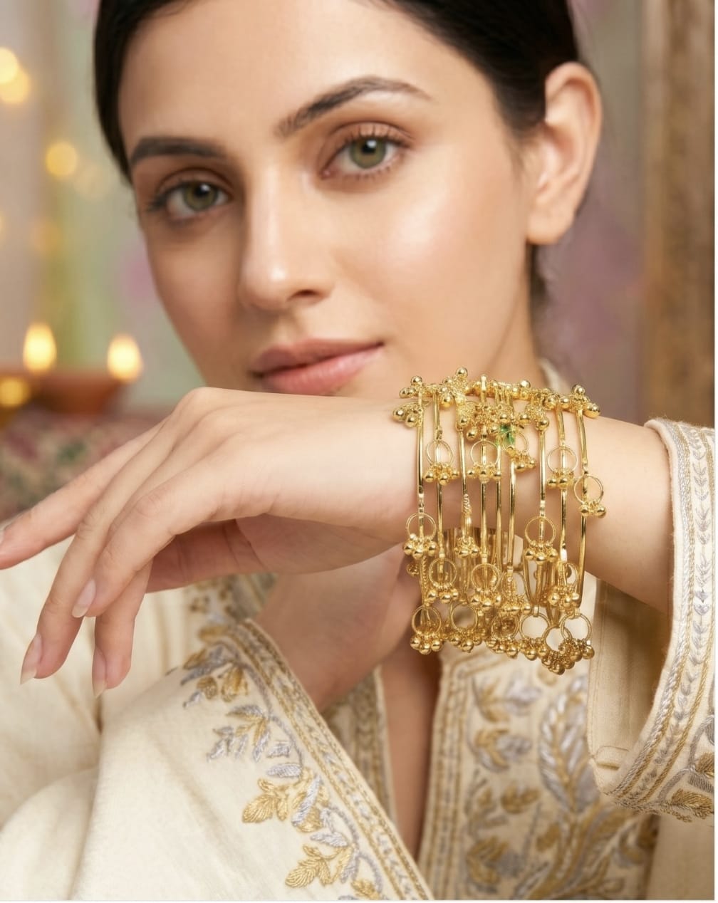 Kashmiri Heritage Bell Bangles view 2