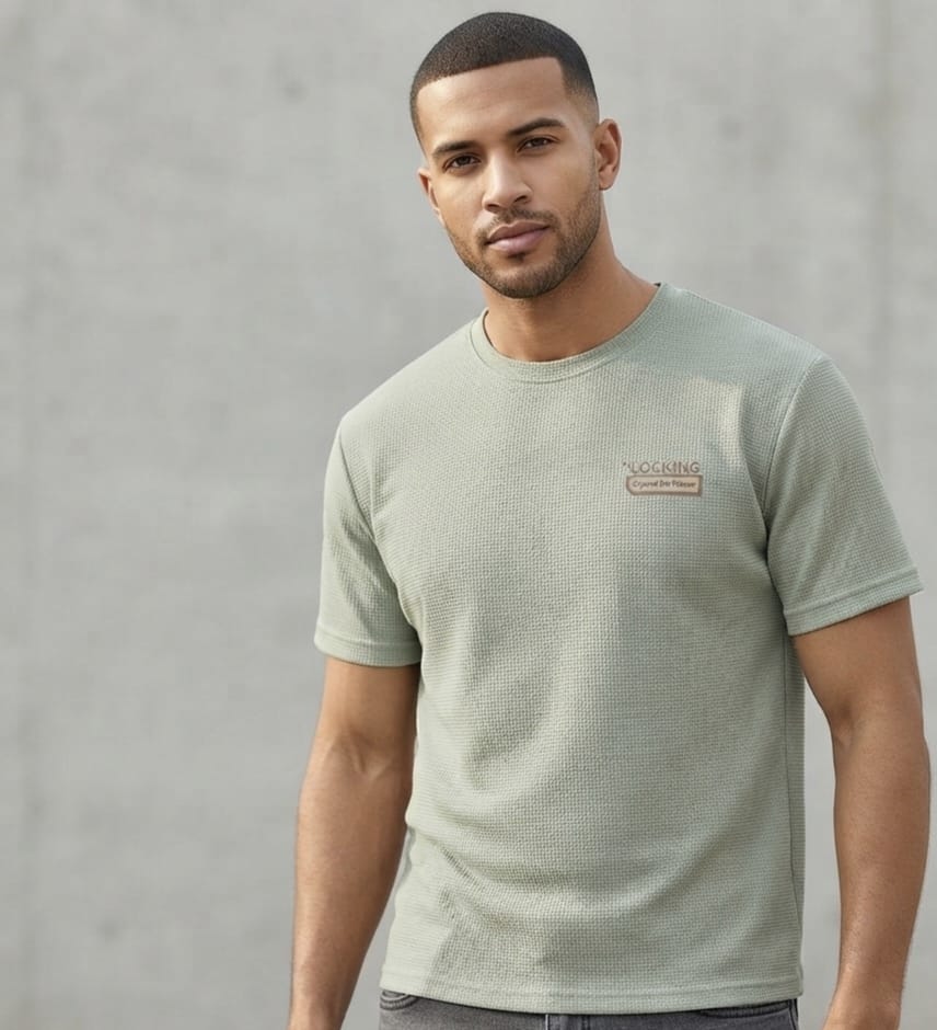 Urban Retreat Sage Waffle-Knit Tee view 2