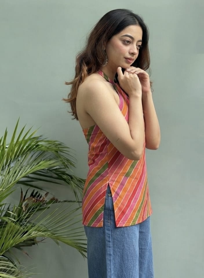 casual sleeve multicolour women kurti view 2