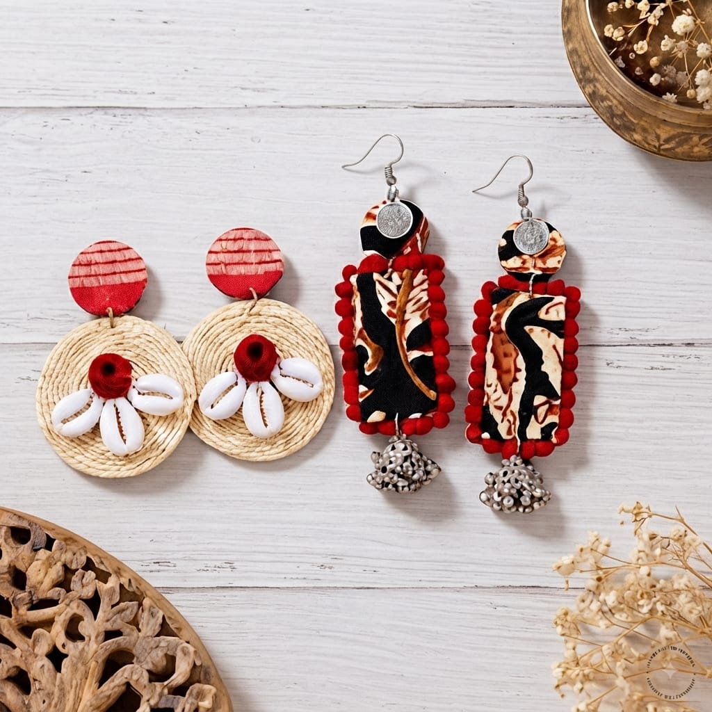 Boho Fusion Handcrafted Earring Combo Set