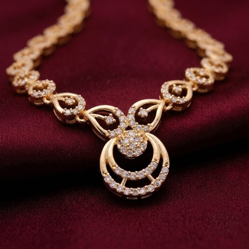 Elegant Gold-Tone Teardrop Necklace Set view 2