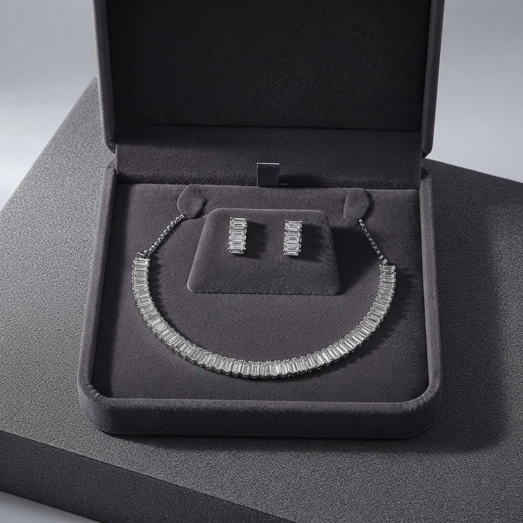 Radiant Baguette Cubic Zirconia Tennis Set