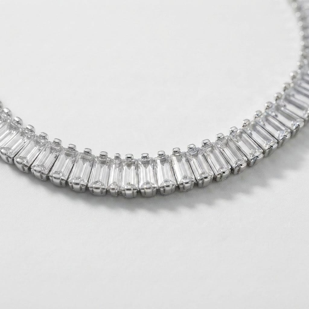 Radiant Baguette Cubic Zirconia Tennis Set view 3
