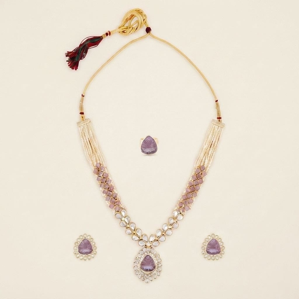 Lavender Heirloom Pearl Set view 2