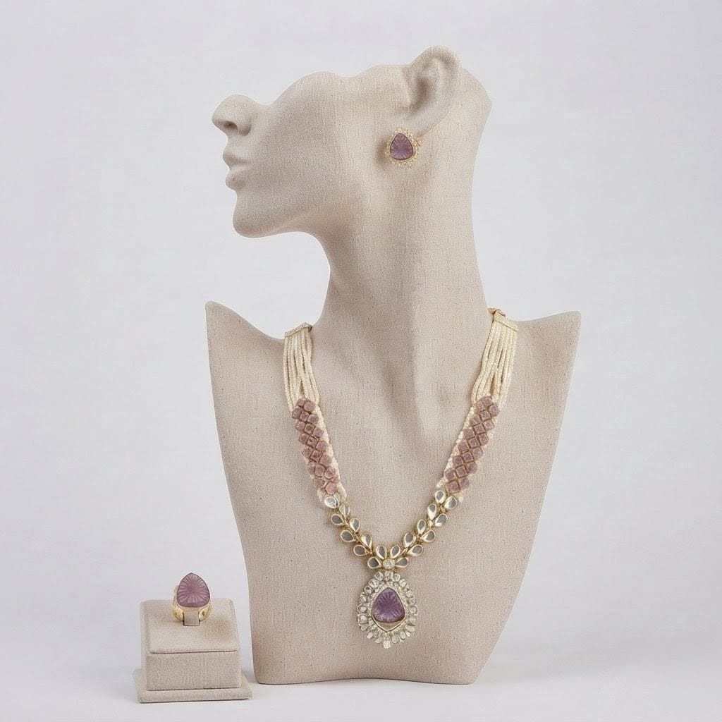 Lavender Heirloom Pearl Set view 4
