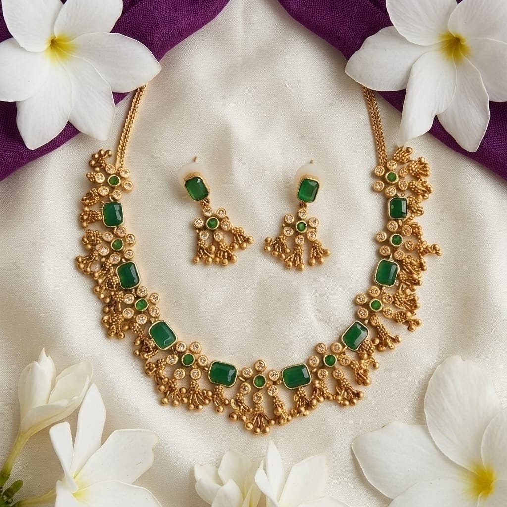 Emerald Green Necklace Set