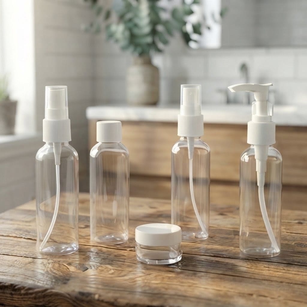 5-In-1  Portable Travel Cosmetic Bottle & Toiletry Set