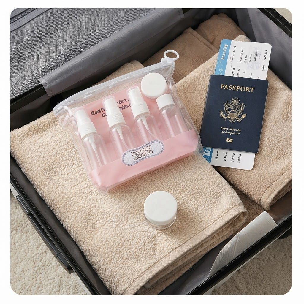 5-In-1  Portable Travel Cosmetic Bottle & Toiletry Set view 2