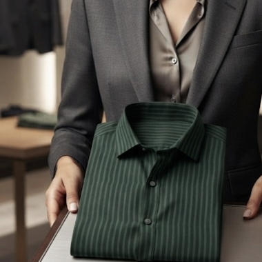 Men's Classic Striped Formal Shirt view 3