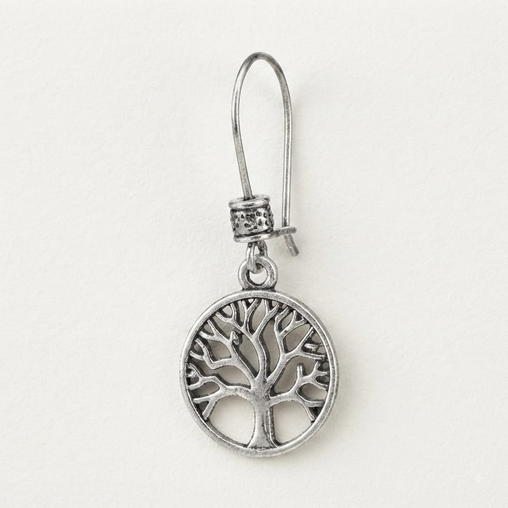 Sacred Tree Charm Drop Earrings view 3