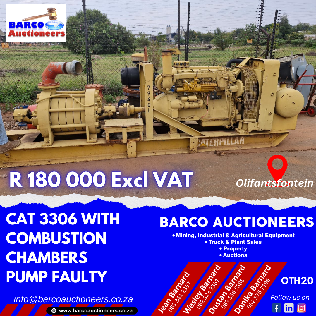 OTH20_CAT 3306 with combustion chambers Pump faulty