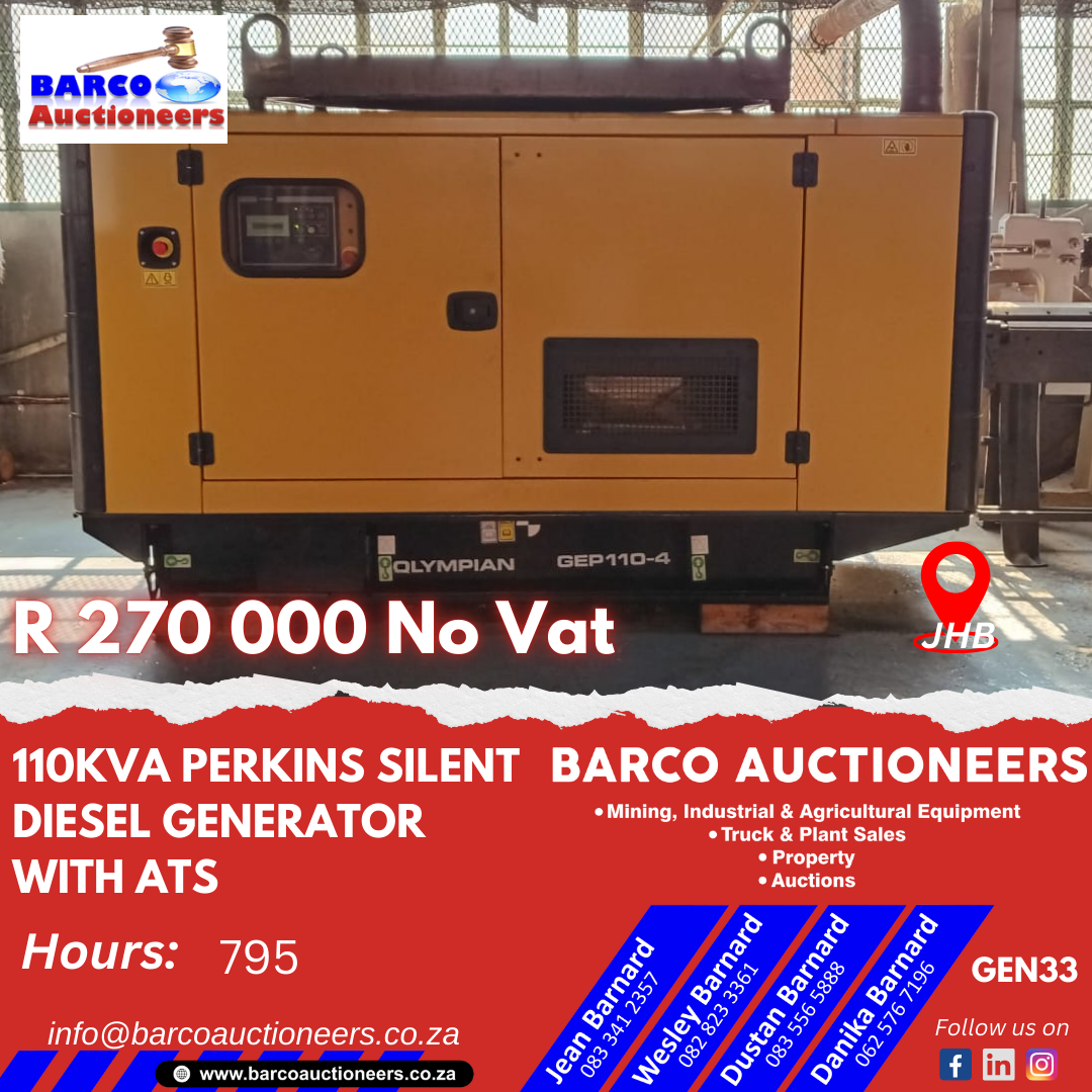 GEN33_110kva Perkins silent diesel generator with ats