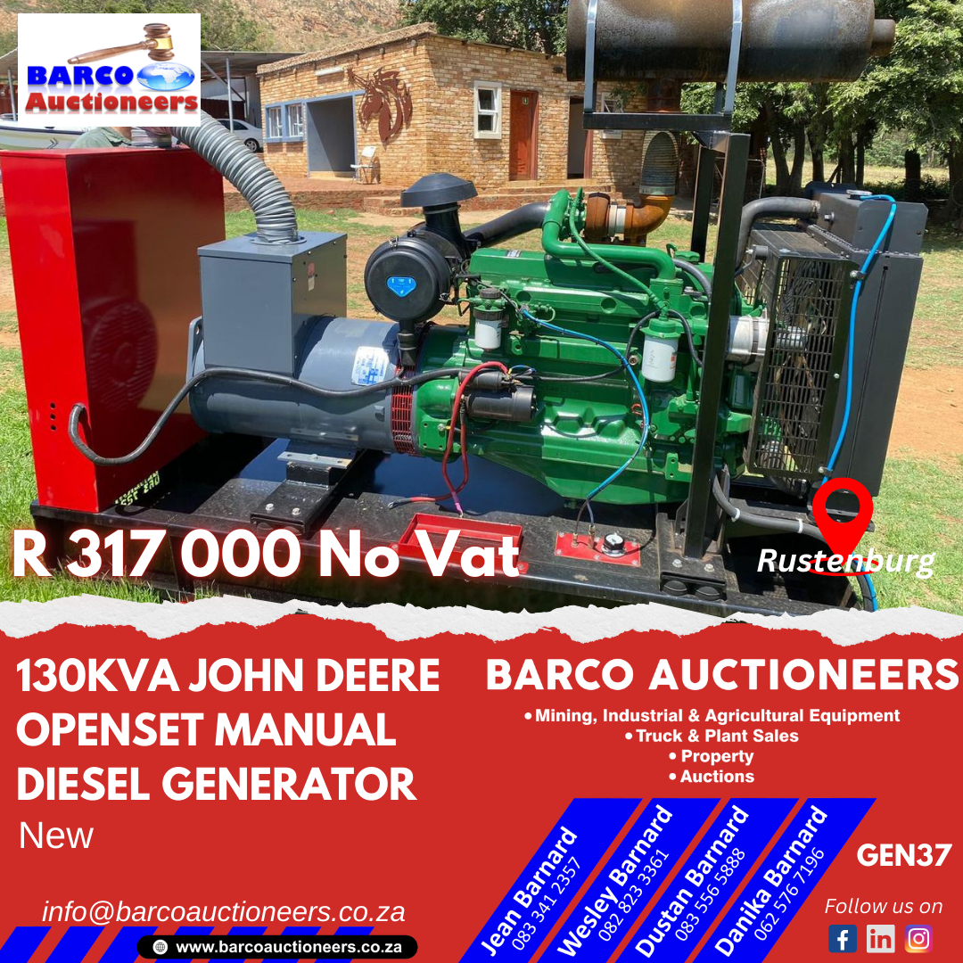 GEN37_130kva John Deere openset manual diesel generator