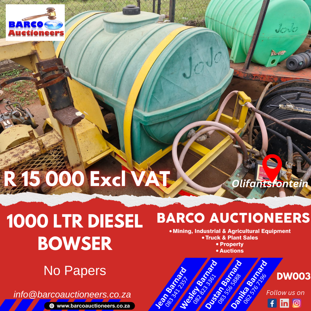 DW003_1000 ltr Diesel Bowser