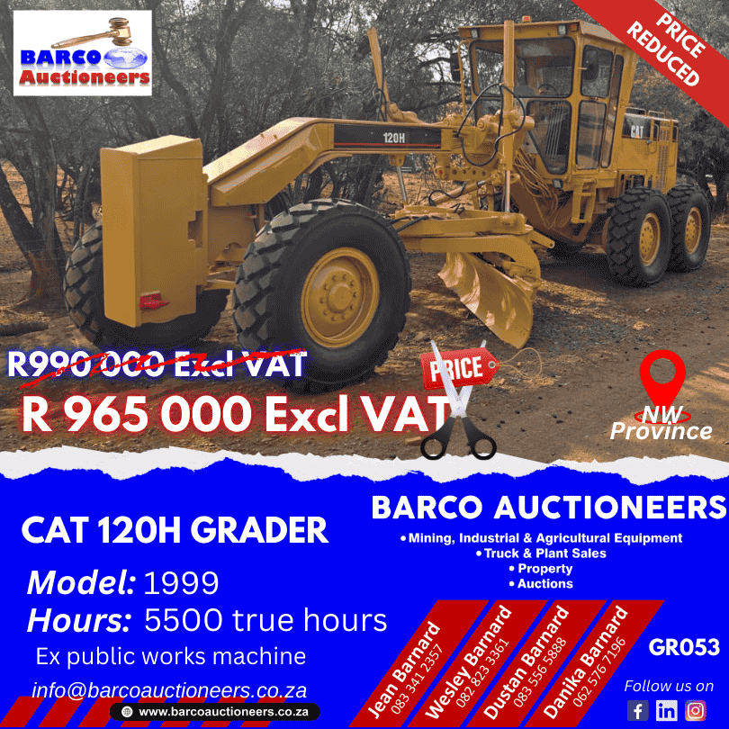 GR053_Cat 120H Grader 1999 model