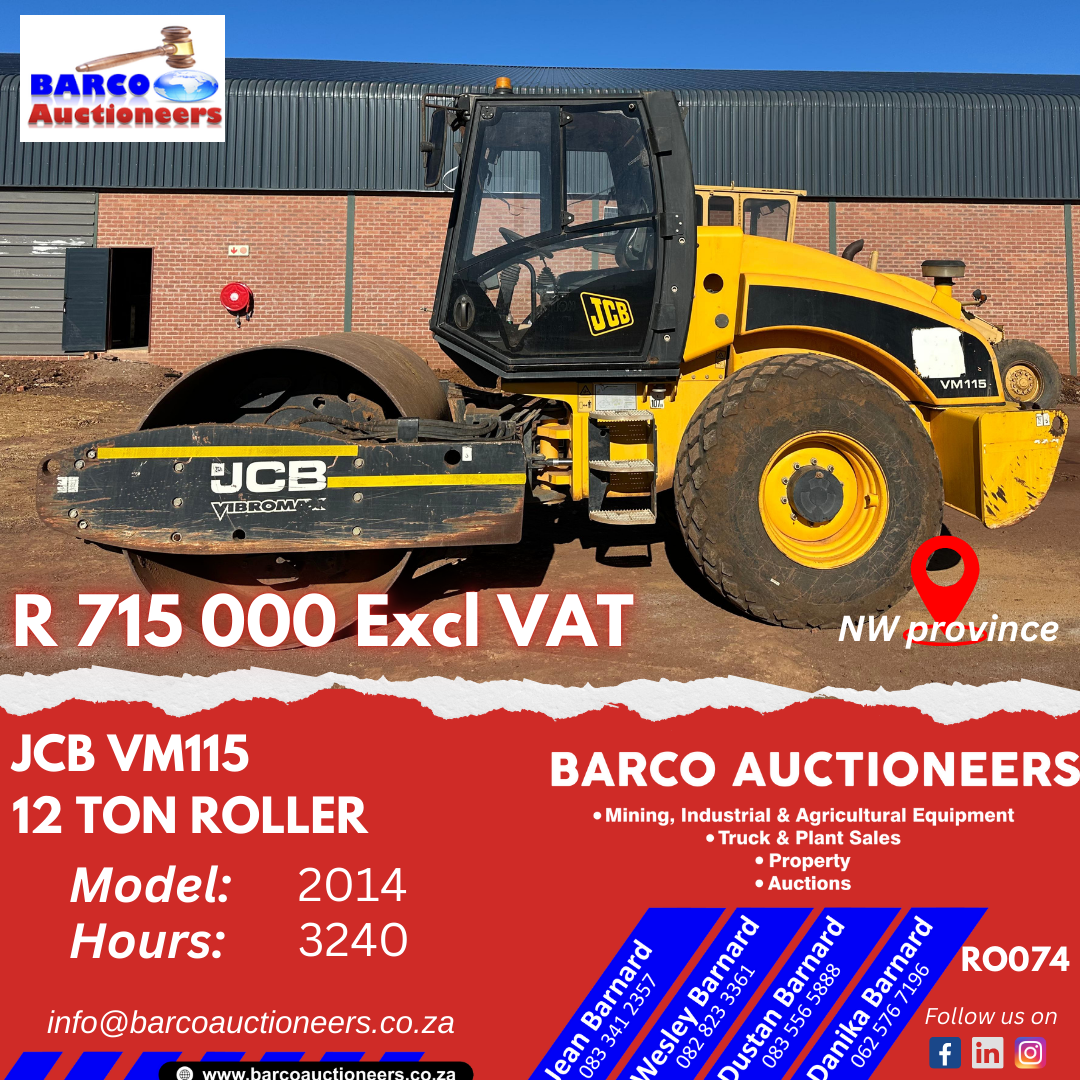 RO074_JCB VM115 12 ton roller 2014 model